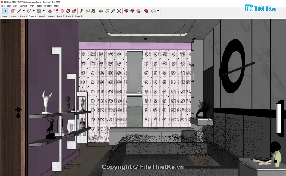 Model phòng ngủ,sketchup nội thất,File sketchup nội thất phòng ngủ,sketchup nội thất phòng ngủ,nội thất phòng ngủ,File sketchup nội thất